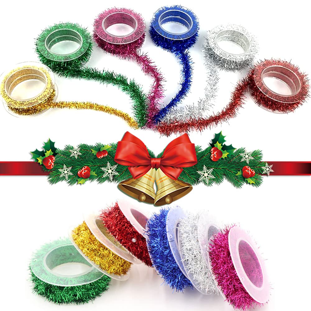 Guirlande Sapin Exslend Guirlande De Noel Sapin, 4pcs Guirlandes Tinsel Noël, Guirlande Guirlande Sapin De Noel