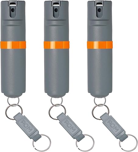 POM - Gas pimienta de autodefensa en espay con tapa abatible Oleoresin capsicum (OC) de máxima fuerza diseño táctico compacto y seguro rápida