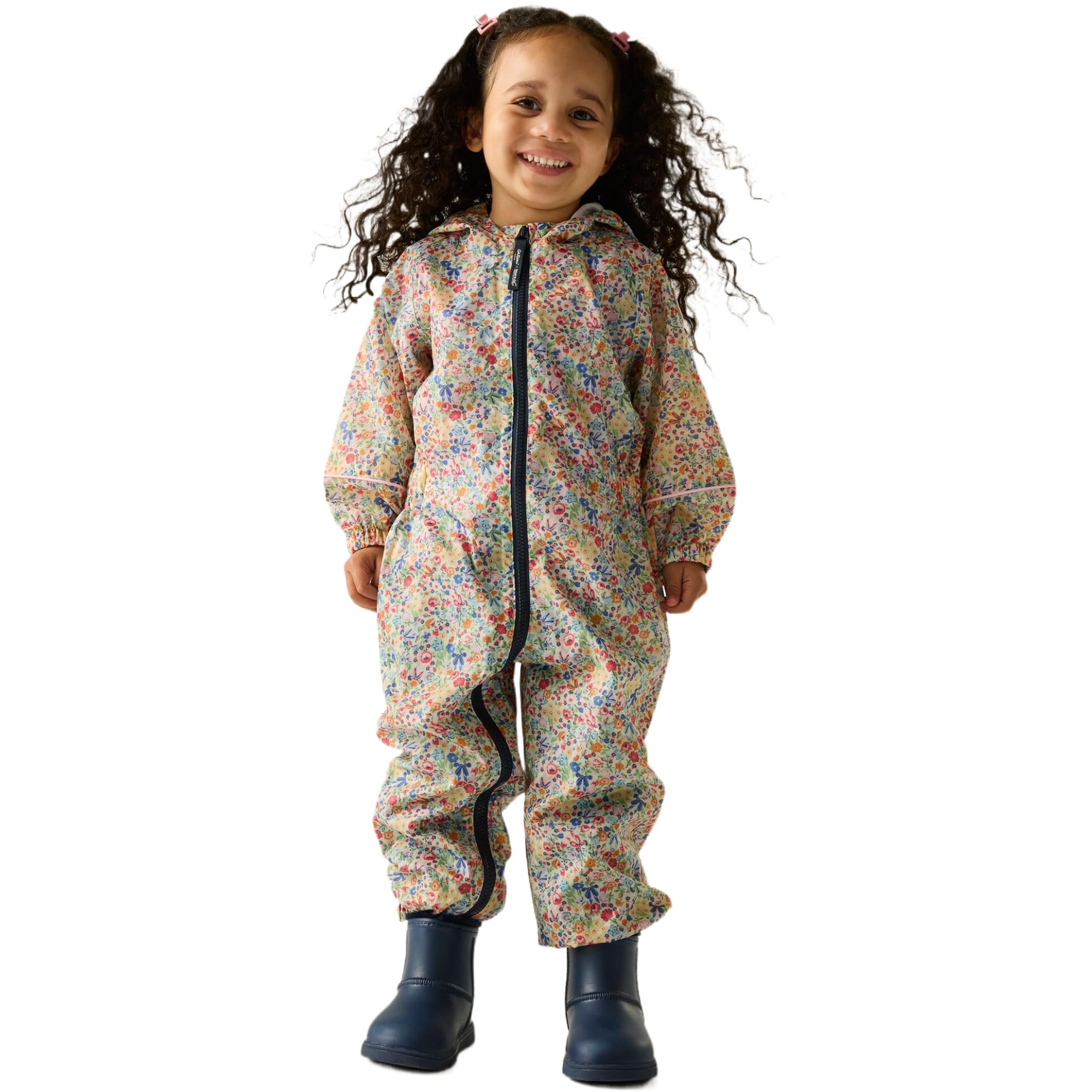Regatta Kids Cath Kidston Waterproof Isolite Puddlesuit Cream Harmony Ditsy Size 2-3 Years