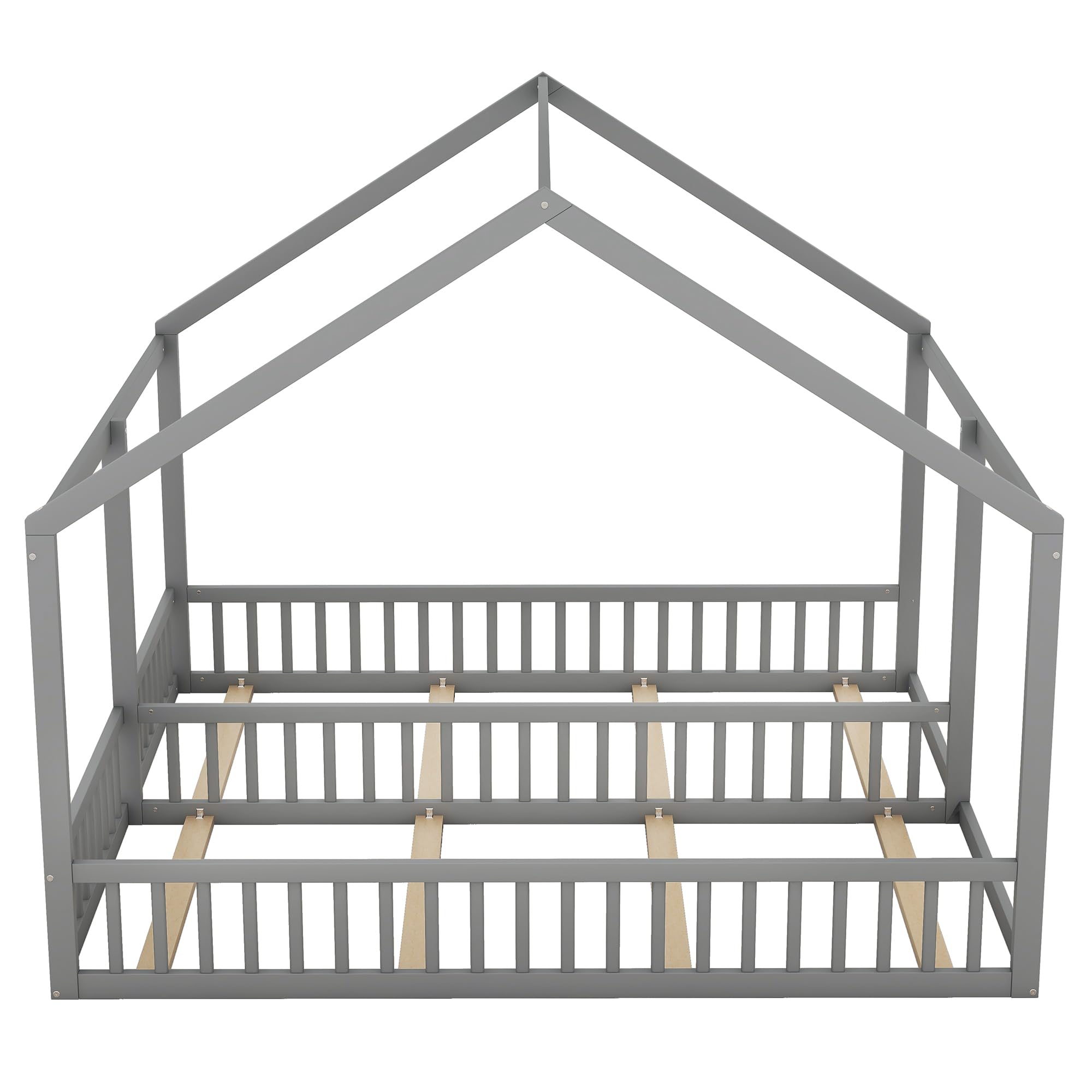 Dolamaní - Letto a soppalco, 180x200 cm, 2 letti per bambini con protezione anti-caduta, letti singoli 90x200 cm 2-in-1, letto per bambini in legno per fratelli e sorelle, letto per bambini a terra