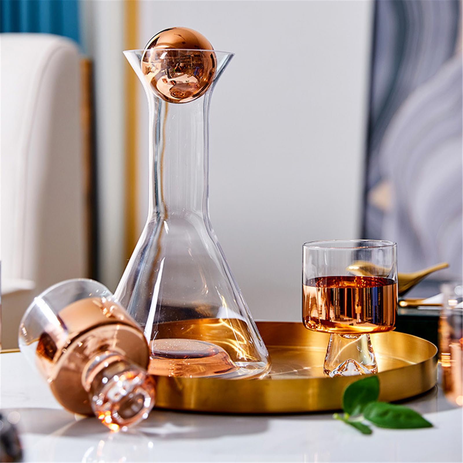 Jarras de agua de vidrio ámbar con resistente al calor para servir bebidas frías, café en casa o en eventos. Dispensador de agua de vidrio resistente al aire libre