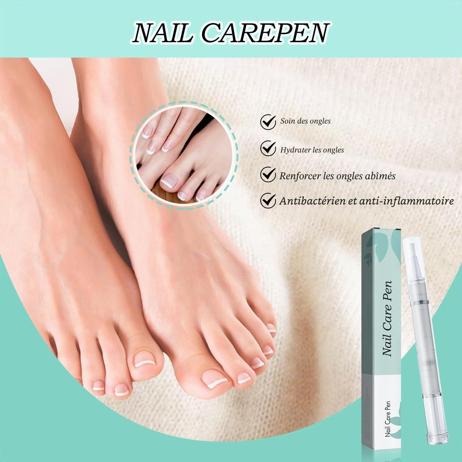 Nail Care Lot de 3 stylos réparateurs d'ongles pour la réparation des ongles, essence de structure des ongles, protection et renforcement des ongles, soin et réparation des ongles et des cuticules