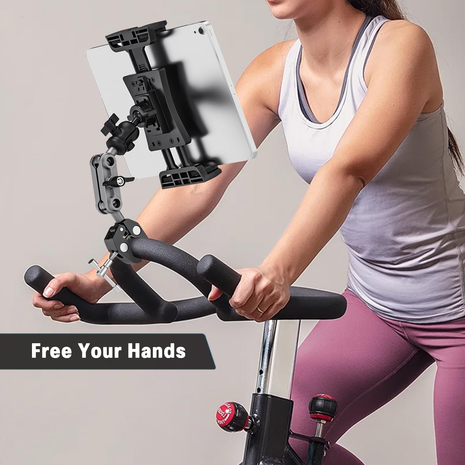 Tendak Supporto per iPad per Cyclette Regolabile a 360 Gradi Compatibile con iPad Pro Air Mini Samsung Galaxy Tab Tablet 4,7-12,9"