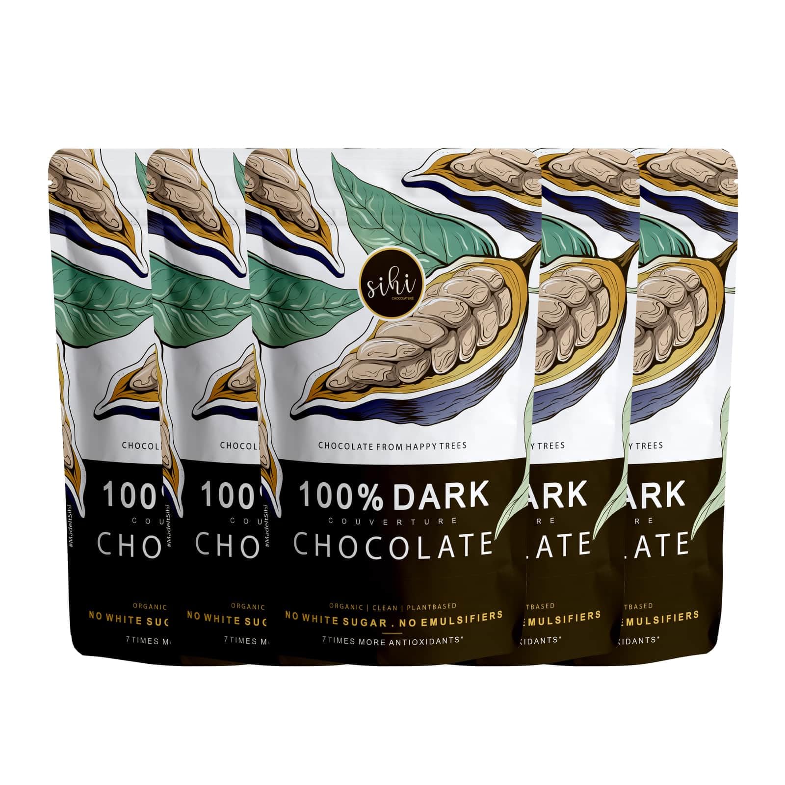 Sihi Chocolaterie 100 Dark Chocolate Couverture Organic No Added