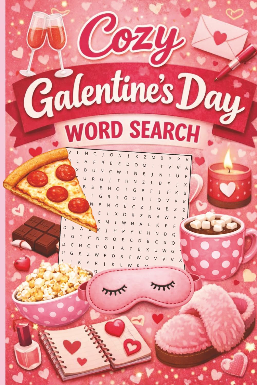Cozy Galentine’s Day Word Search: A Cozy Word Search About Friendship, Self-Care, and Feel-Good Moments | Easy-to-Read Print | 6x9 Inches | 110 Pages | 50+ Puzzles (Cozy Word Search Collection)