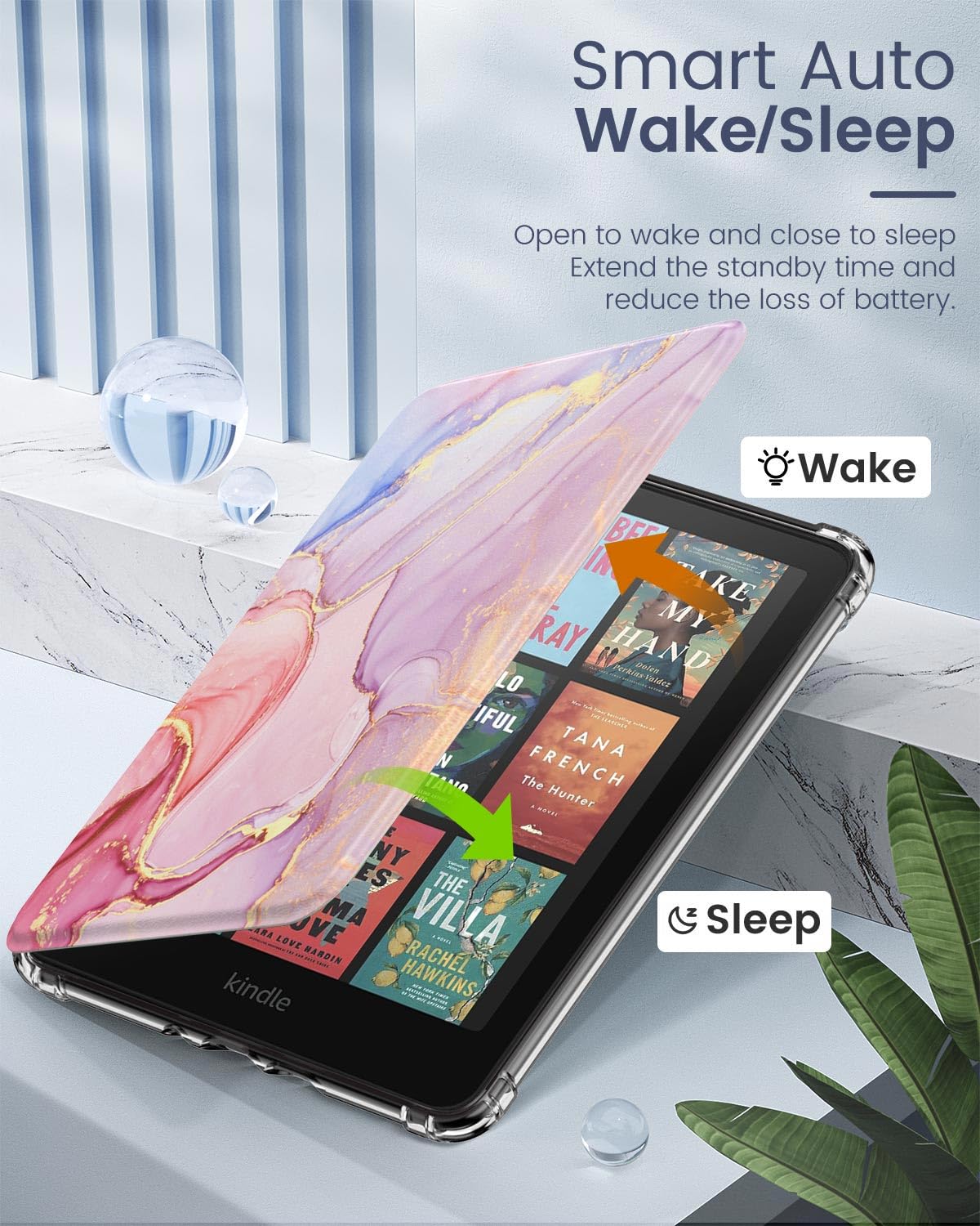 Custodia Per Kindle Paperwhite 7'' 12a Gen 2024 - Cover Leggera Con Sveglia Automatica - Foto 4