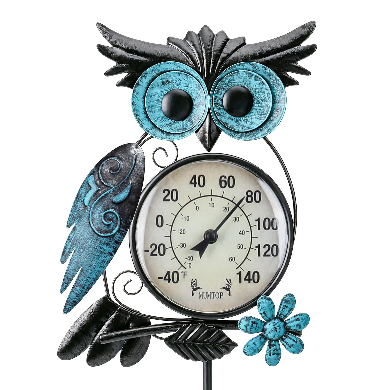 Outdoor Owl Thermometer - Patio Decor -12 Outdoor Owl Thermometer - Patio Decor -12