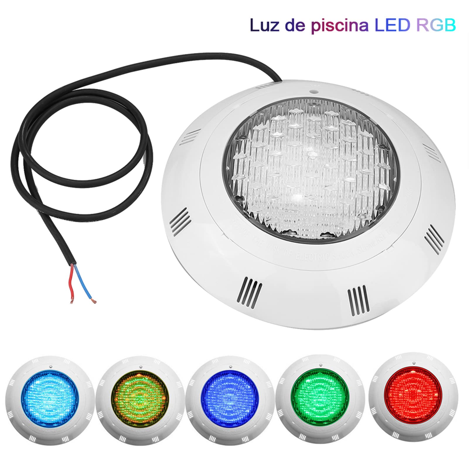 LICAEVEY Luz Subacuática para Piscina RGB de 12 V, 360 LED, Control