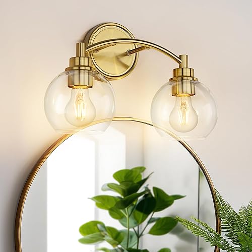 Miniatura 13 de Lámpara de baño de 3 luces, lámpara de tocador de níquel cepillado sobre el espejo, aplique de pared de vidrio globo, ZCVL02BN-3 cepillado