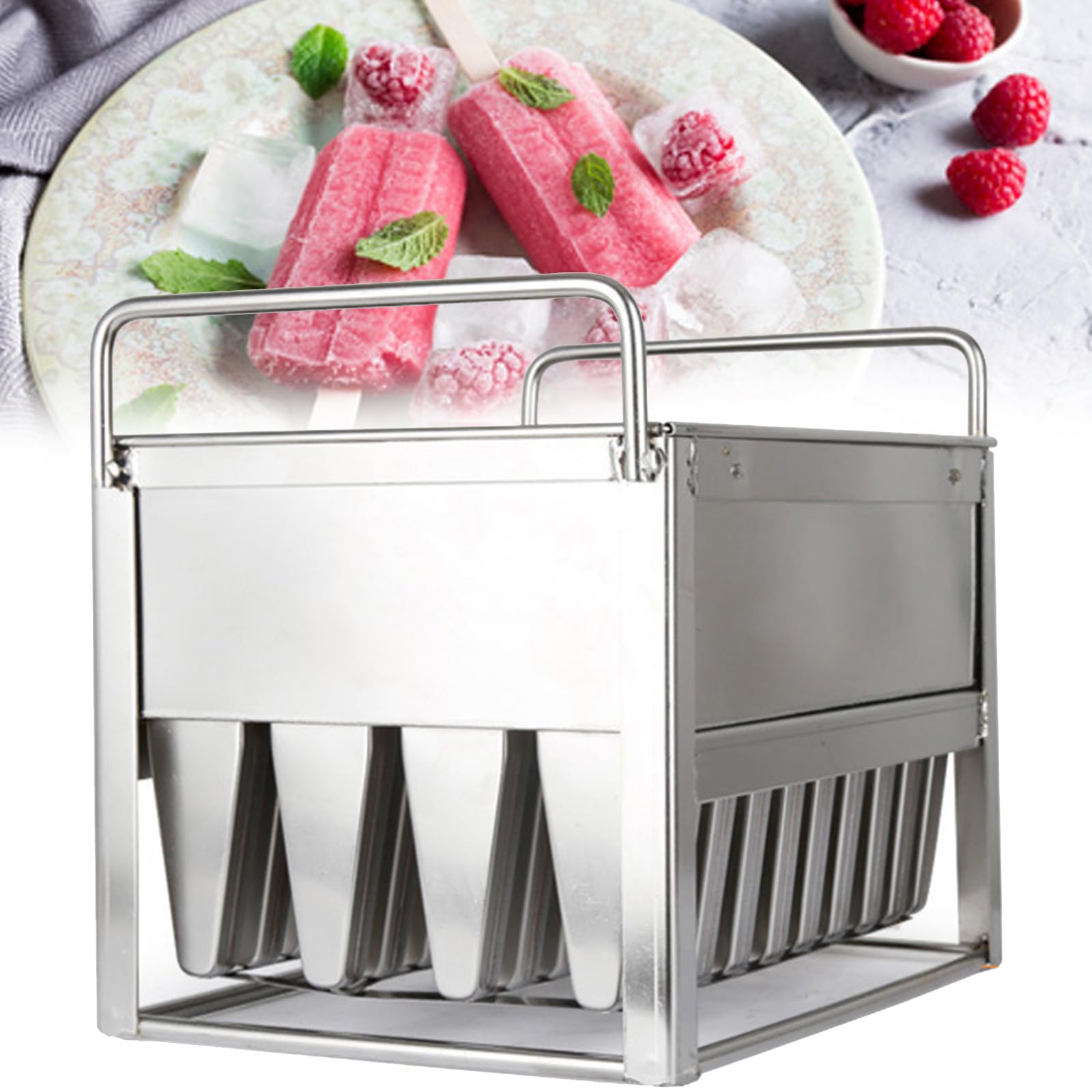 FHRKA Stainless Steel Popsicle, 40 Grooves for Ice Cream - DIY Popsicle Maker for Home and Commercial Use - Ice Pop (D)