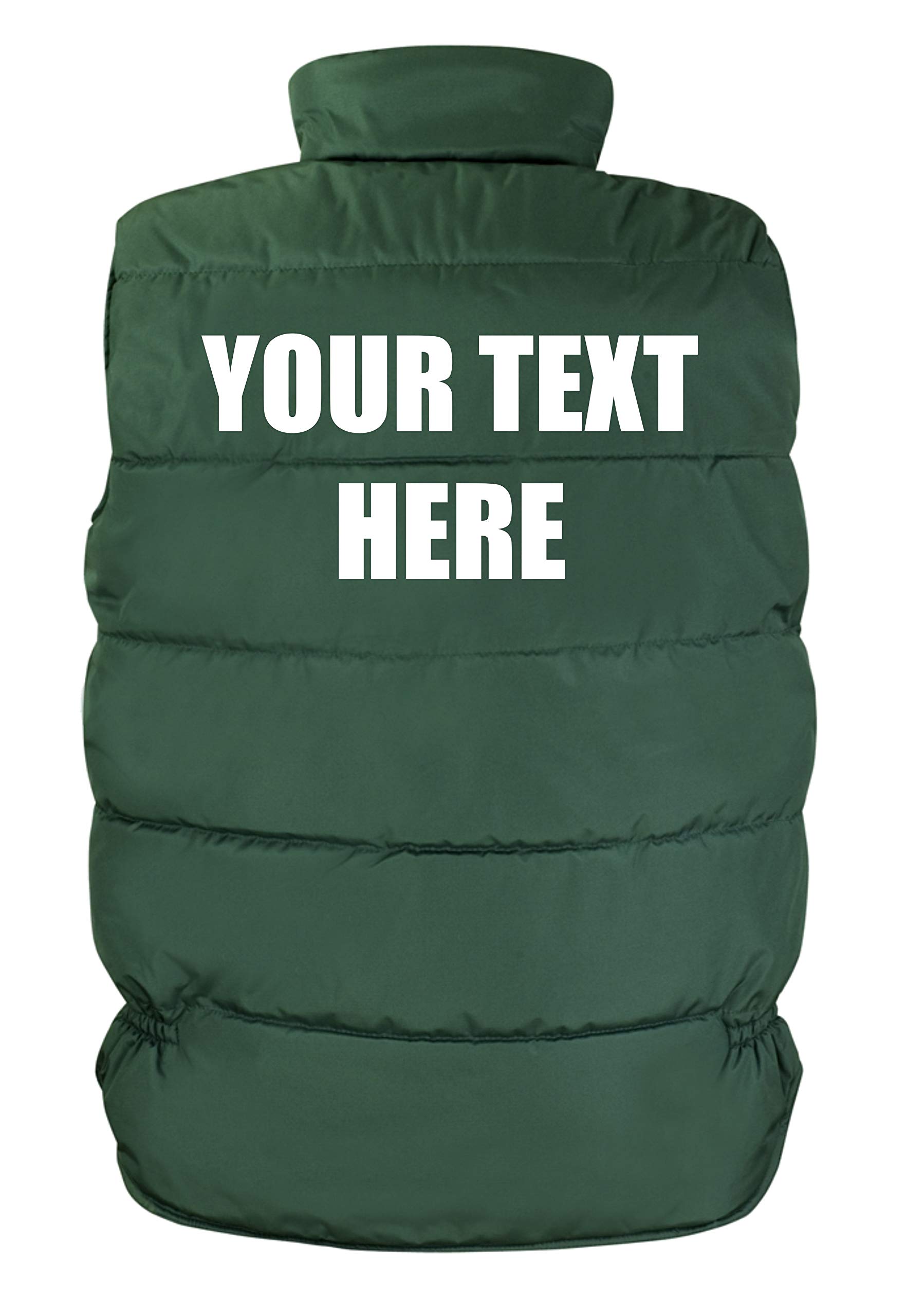 CUSTOM YOUR TEXT Premium Result Bodywarmer GREEN, XXXLarge