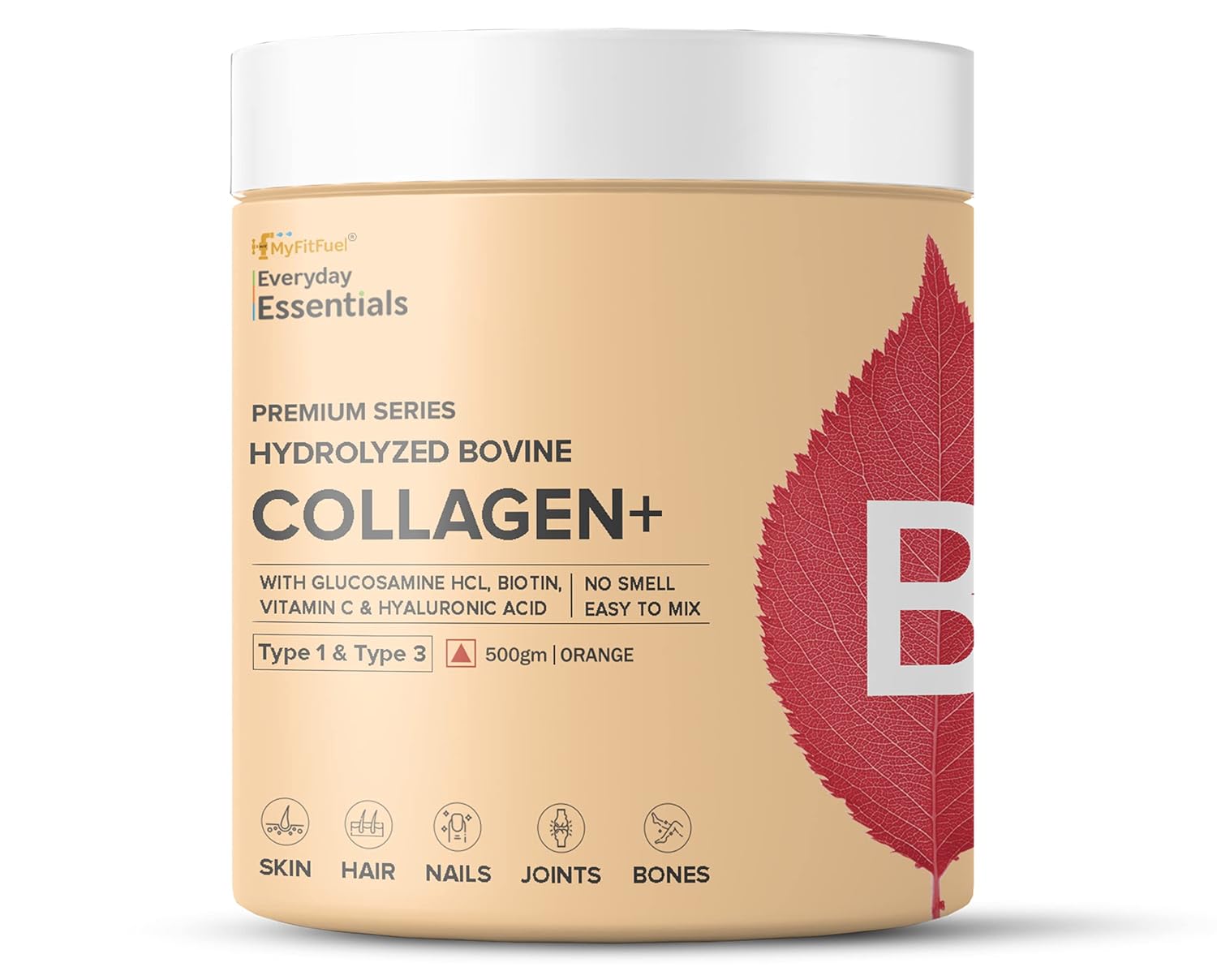 MyFitFuel Hydrolyzed Bovine Collagen with Glucosamine, Hyaluronic Acid