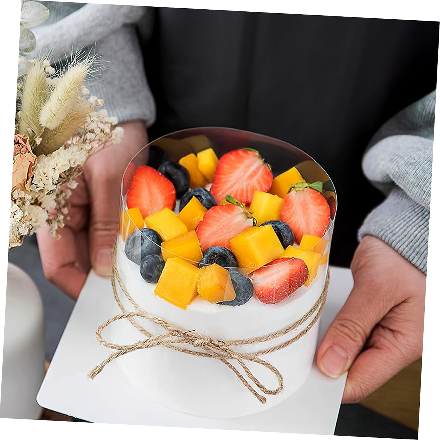 2pcs Cake Liner Baking Collar Cake Mousse Chocolate Cheesecake Cajas Para Con Chocolate Clear Wrapping Paper Cake Collar Clear Acetate Roll Cake Decorating Acetate Sheet