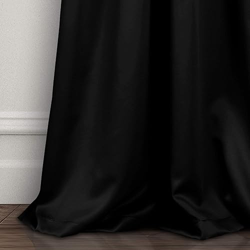 Miniatura 5 de Lush Decor Paneles de Cortinas con Ojales Aislantes Opacas para Ventana, Par, 52" W x 84" L, Negro - Diseño Clásico Moderno - Decoración Elegante de