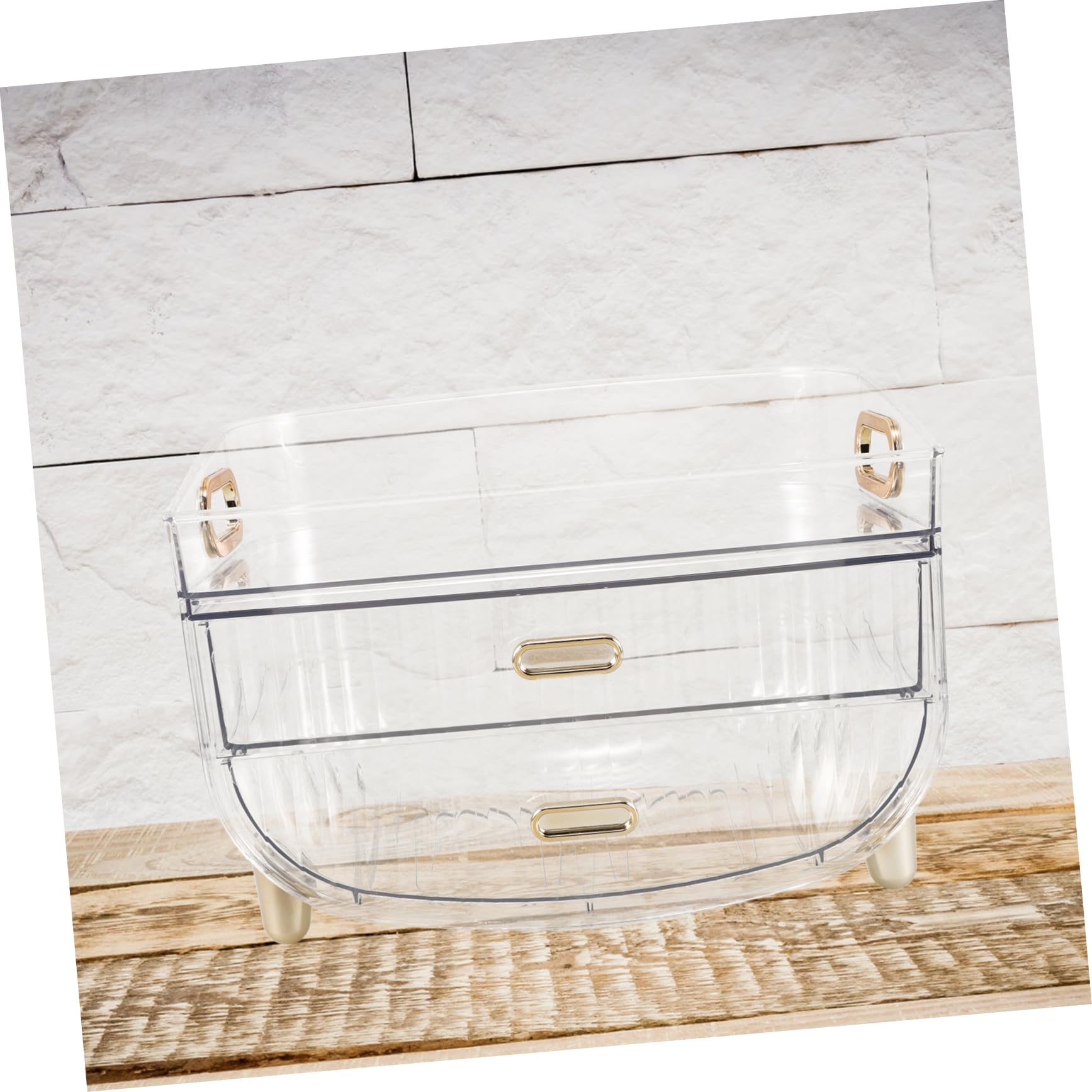 Healvian Organizer per Trucchi da Banco in Plastica, 3 Livelli con Cassetto, Capienza Grande, per Skincare e Gioielli, Facile da Pulire