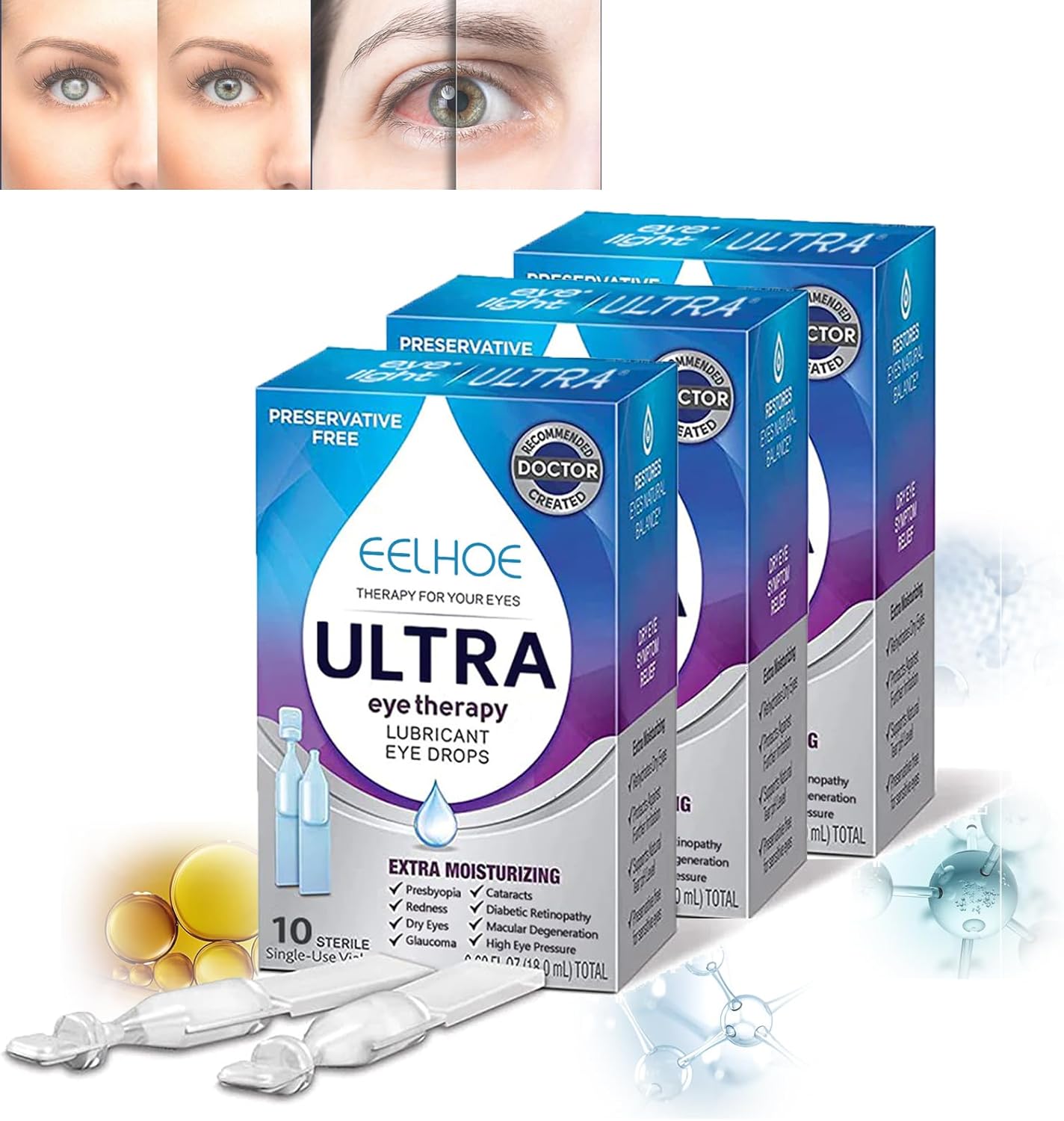 Ultra Eye Drops, Rain Eye Drops for Dry Eyes, Cataracts