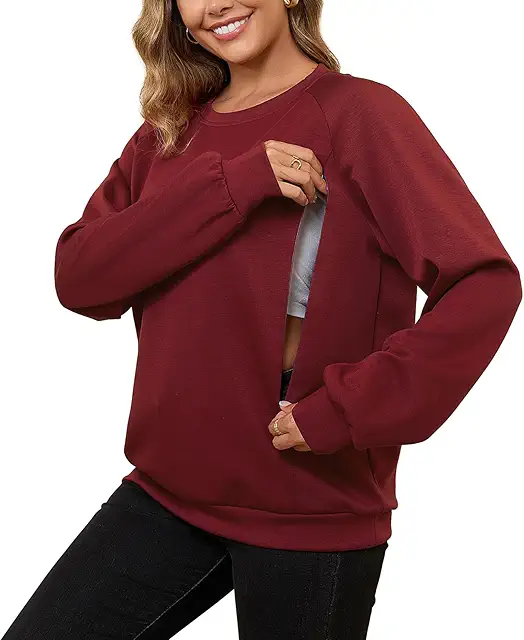 Stillfreundliches Sweatshirt für Damen mit Doppelreißverschluss - Still-Top Pullover