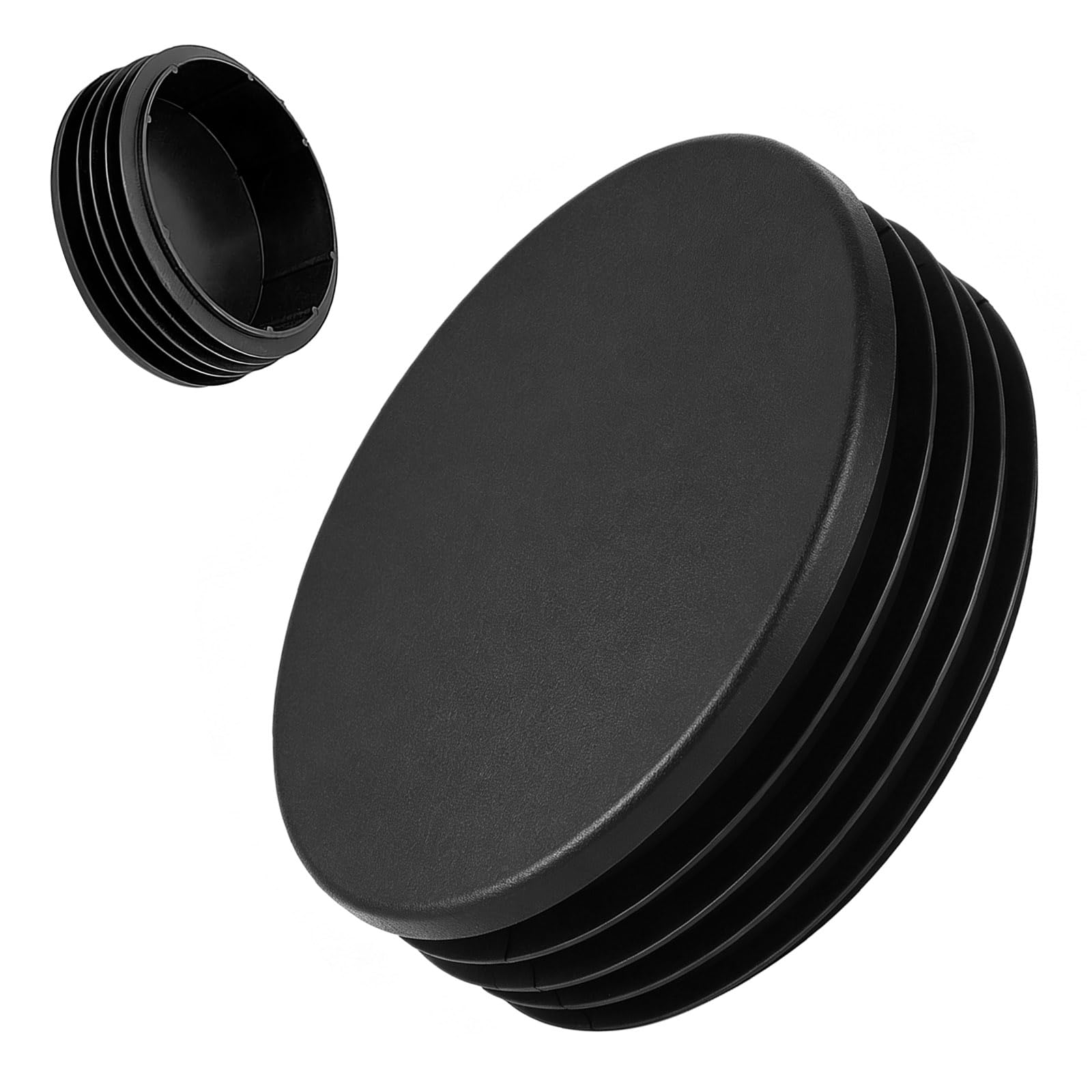 110MM 4" Blanking Cap Soil Waste Pipe Cap Tubing Plug Post End Caps for Underground Drain End Pipe Tubing Chair Cover Fence Furniture Railing Round Plastic Push Fit Blanking Plug Heavy Duty Design