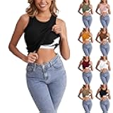 Tank top with Built in Bra for Women Racerback Workout Undershirt Cotton Camisole Workout Sports Padded Cami 2025