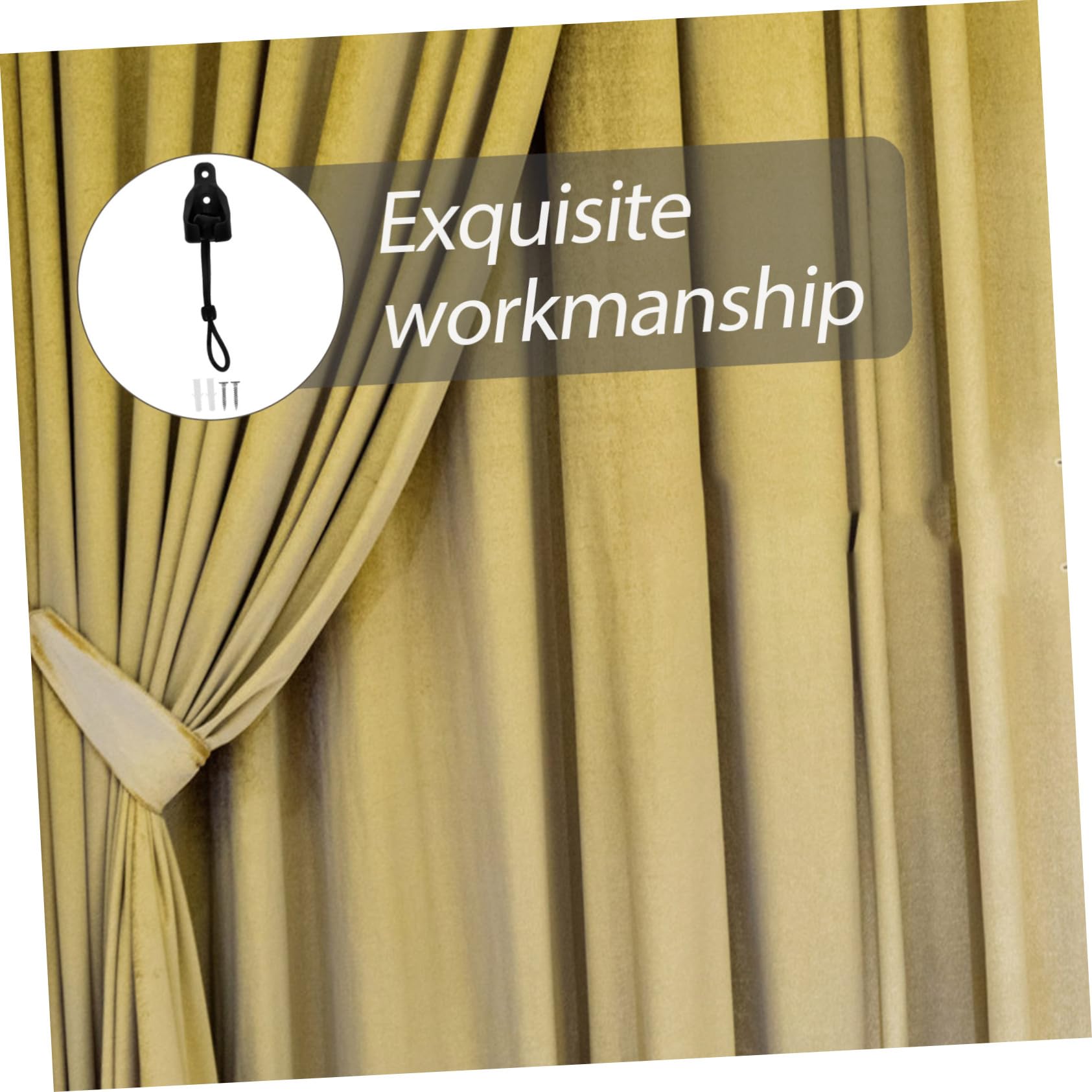 VALICLUD 5 Sets Curtain Windproof Rope Buckle Set Cordless Bracket Kit for Roller Blinds Easy Installation Includes Fixing Accessories for Outdoor Indoor Use