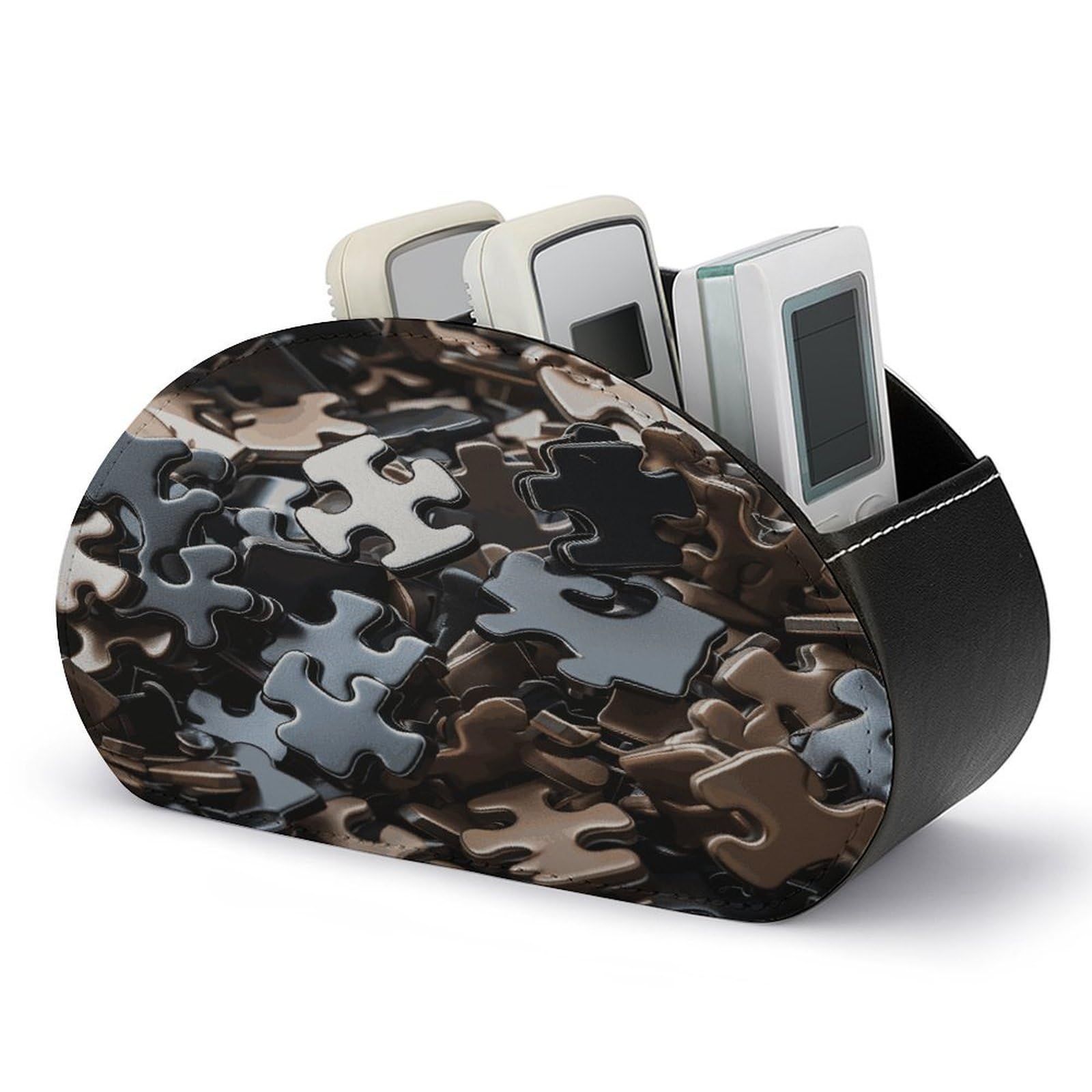 Btcowzrv Style A Bunch Of Puzzle Pieces Remote Control Holder With 5 Compartments