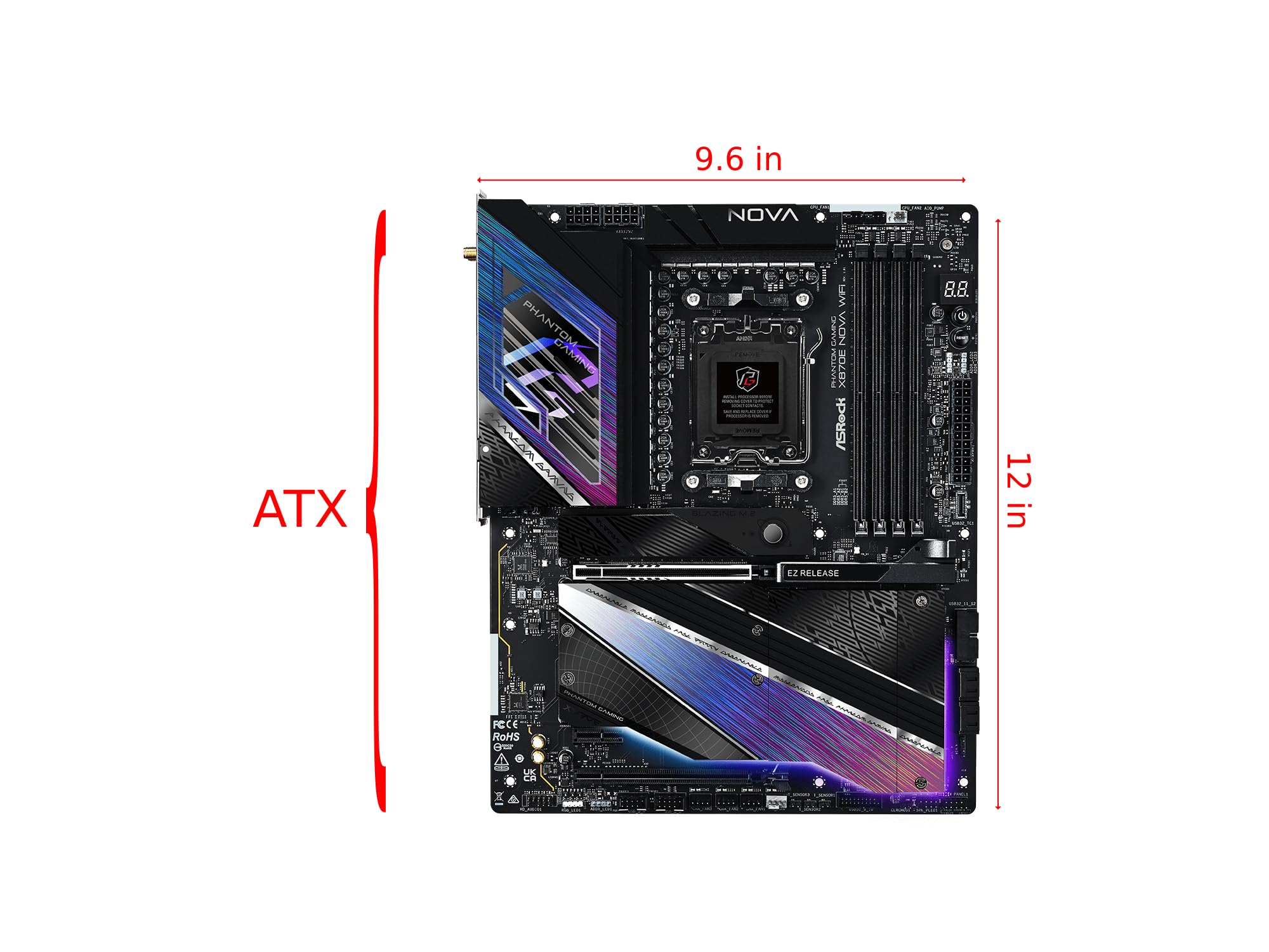 Amazon.com: ASRock Phantom Gaming X870E Nova WiFi Socket AM5
