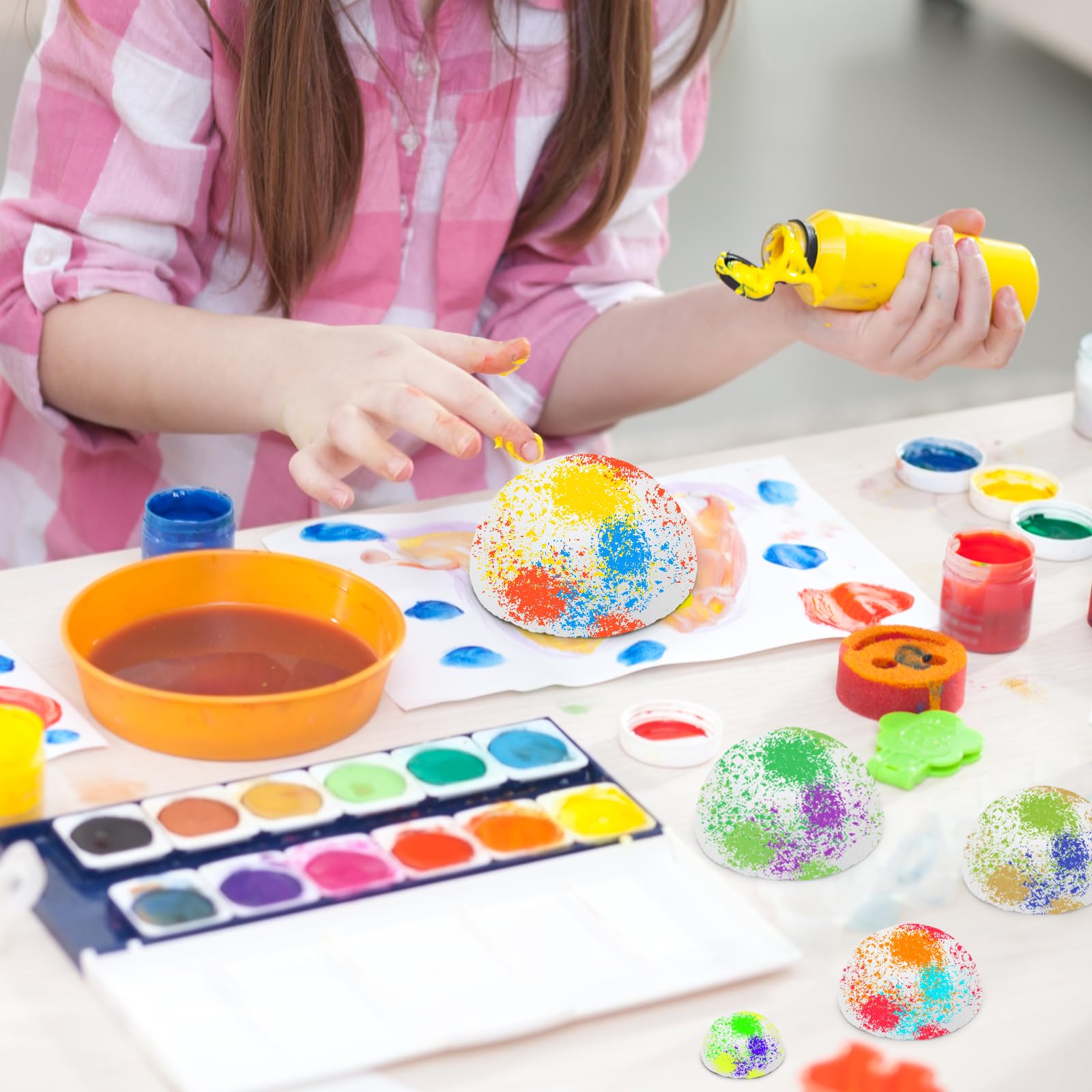 4 szt. 15 cm półpiankowe kulki białe kulki styropianowe, suche piankowe półkulki, małe kulki styropianowe na Boże Narodzenie, Święto Dziękczynienia i festiwal do projektów DIY, projektów