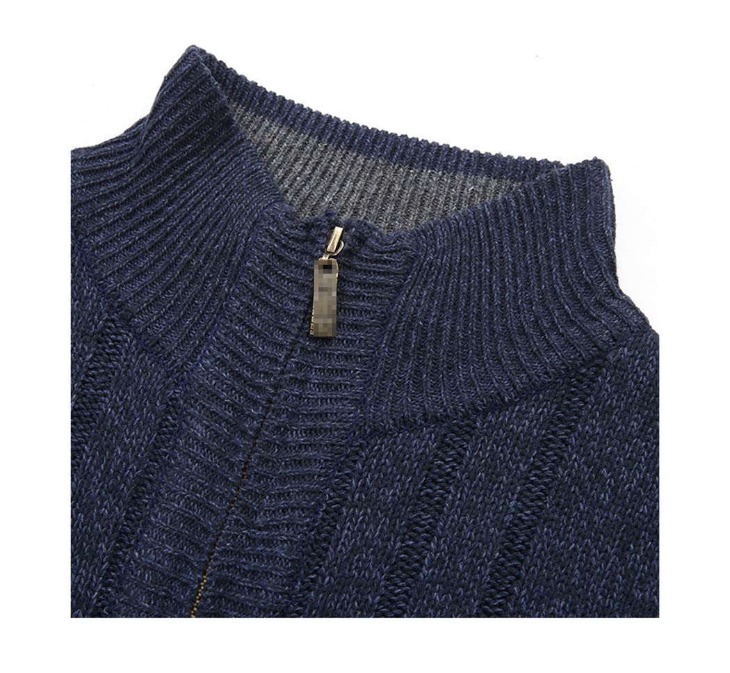 WEGUKRI Dicker warmer Herren-Pullover für Herbst und Winter, marineblau, XXXXXXXXL