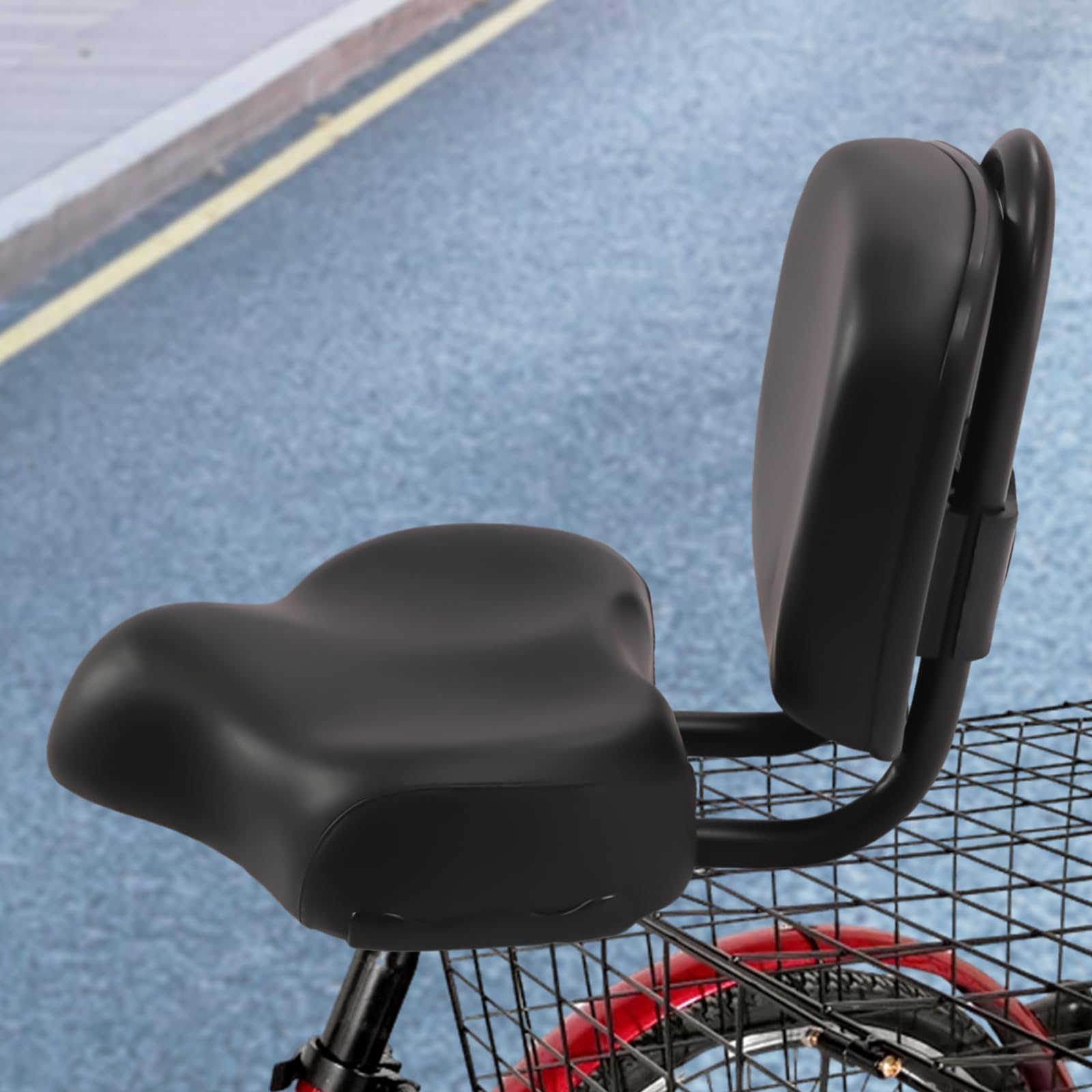 Banc De Velo Confortable Extra Wide Comfort Bike Seat With Backrest