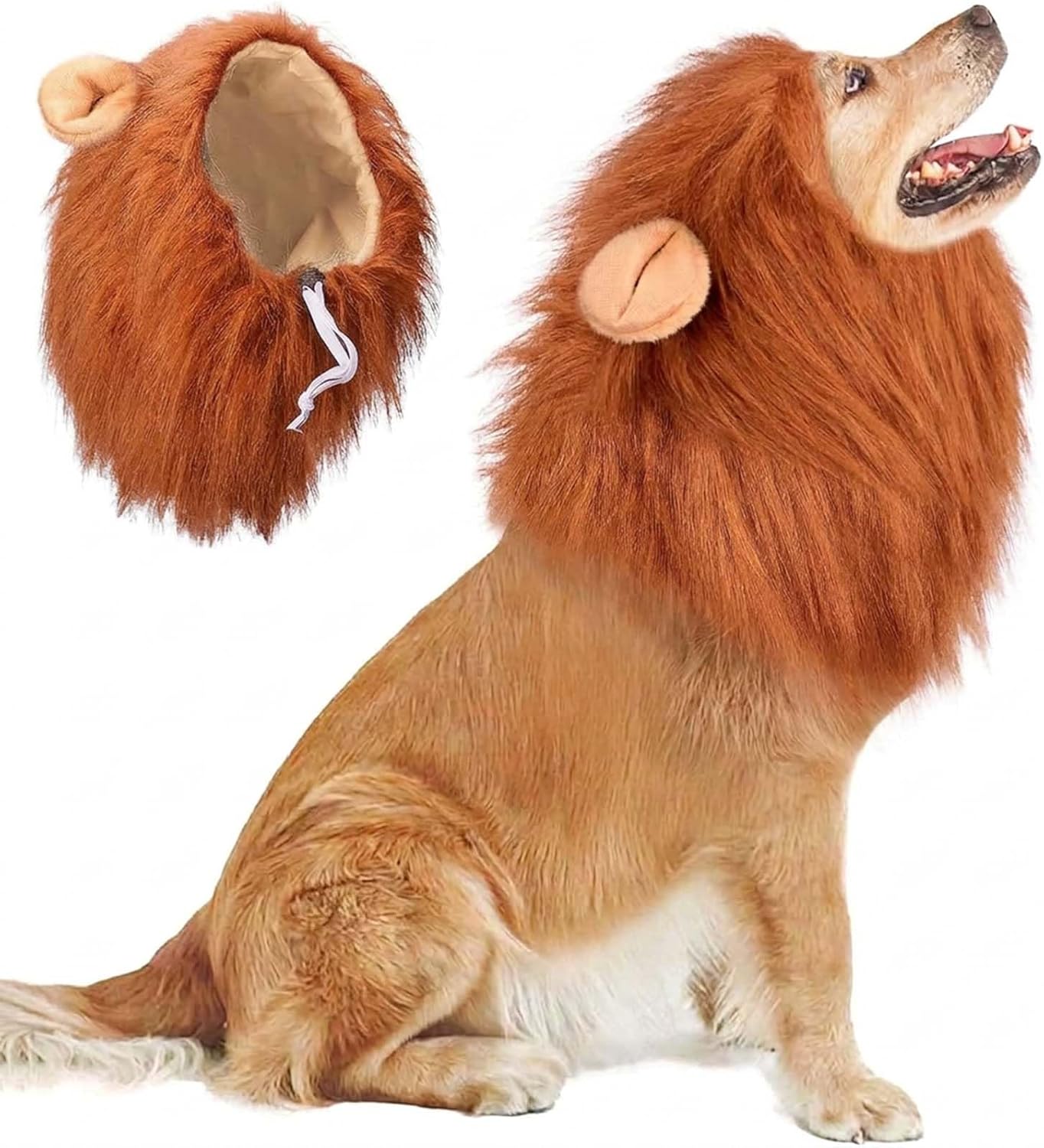 Peluca de Melena de León para Disfraz de Perro Talla Grande