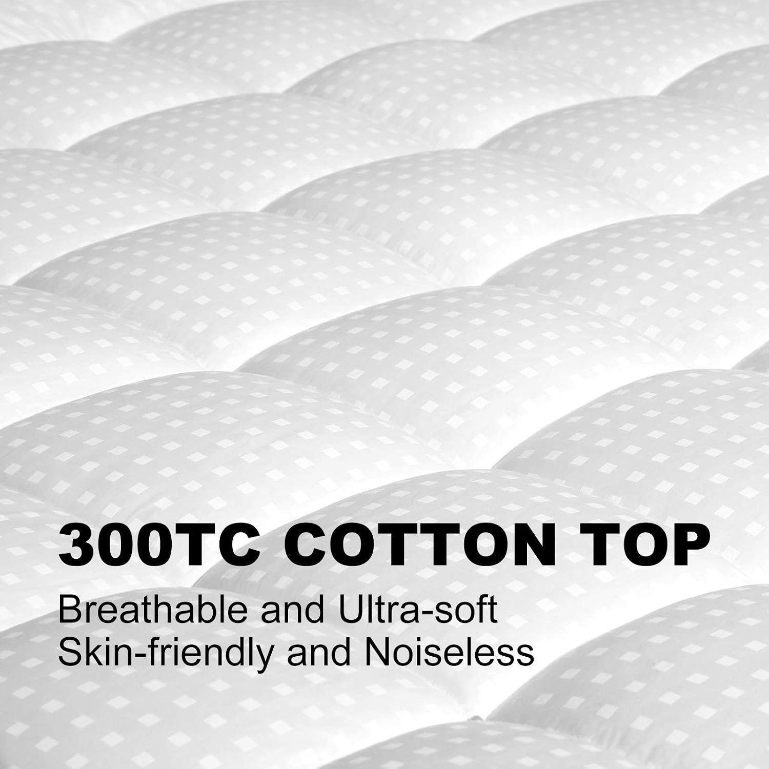 Queen Size Cooling Mattress Topper (Queen, White)11