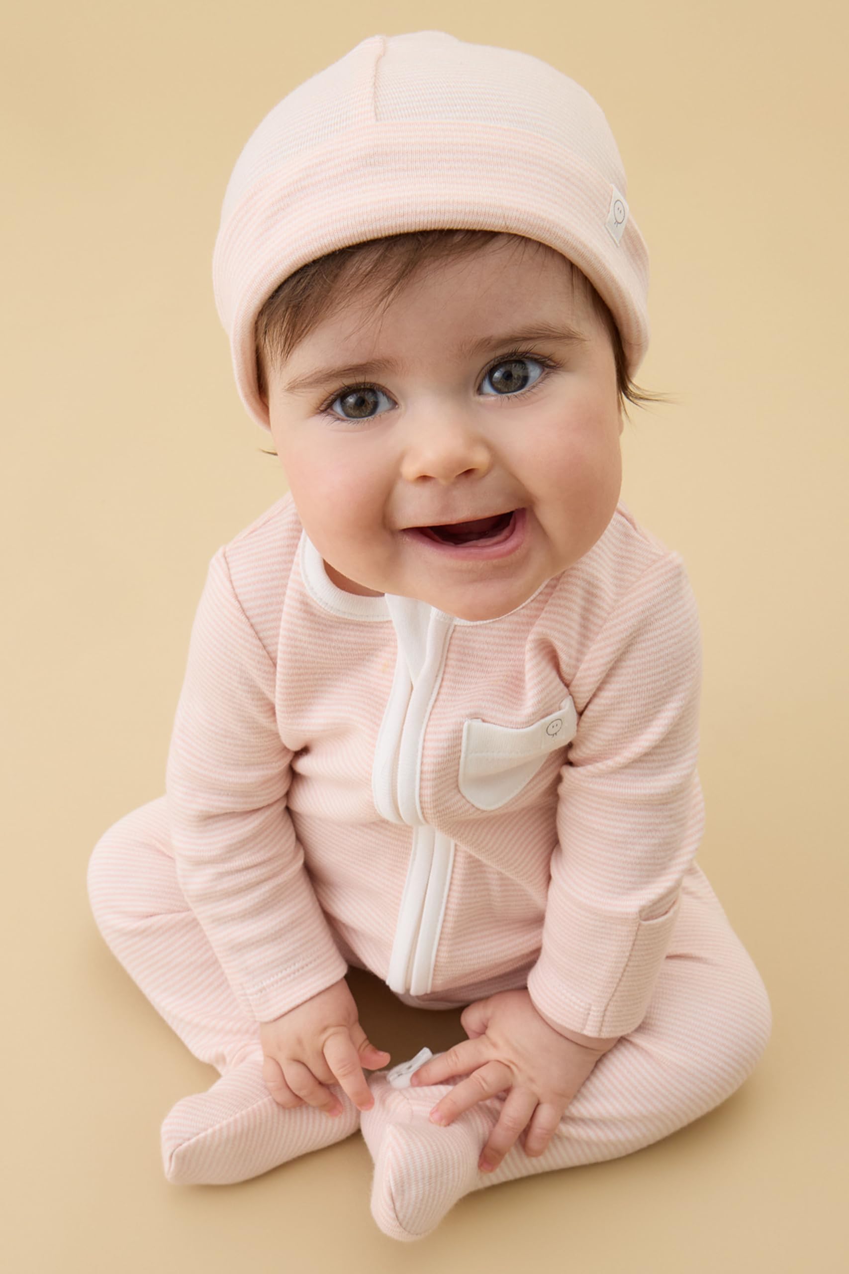 MORI Clever Baby - Tutina per neonato, con cerniera, in cotone biologico anallergico