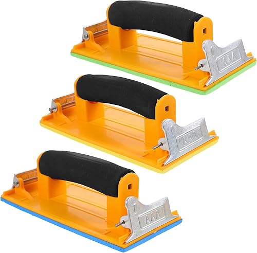 TEHAUX Lijadora de mano para paneles de yeso, lijadora de mano con abrazadera de papel de lija, lijadora de madera, lijadora de pared de yeso,