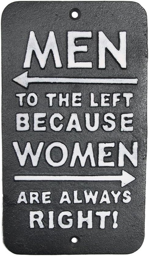Men To The Left Sign
