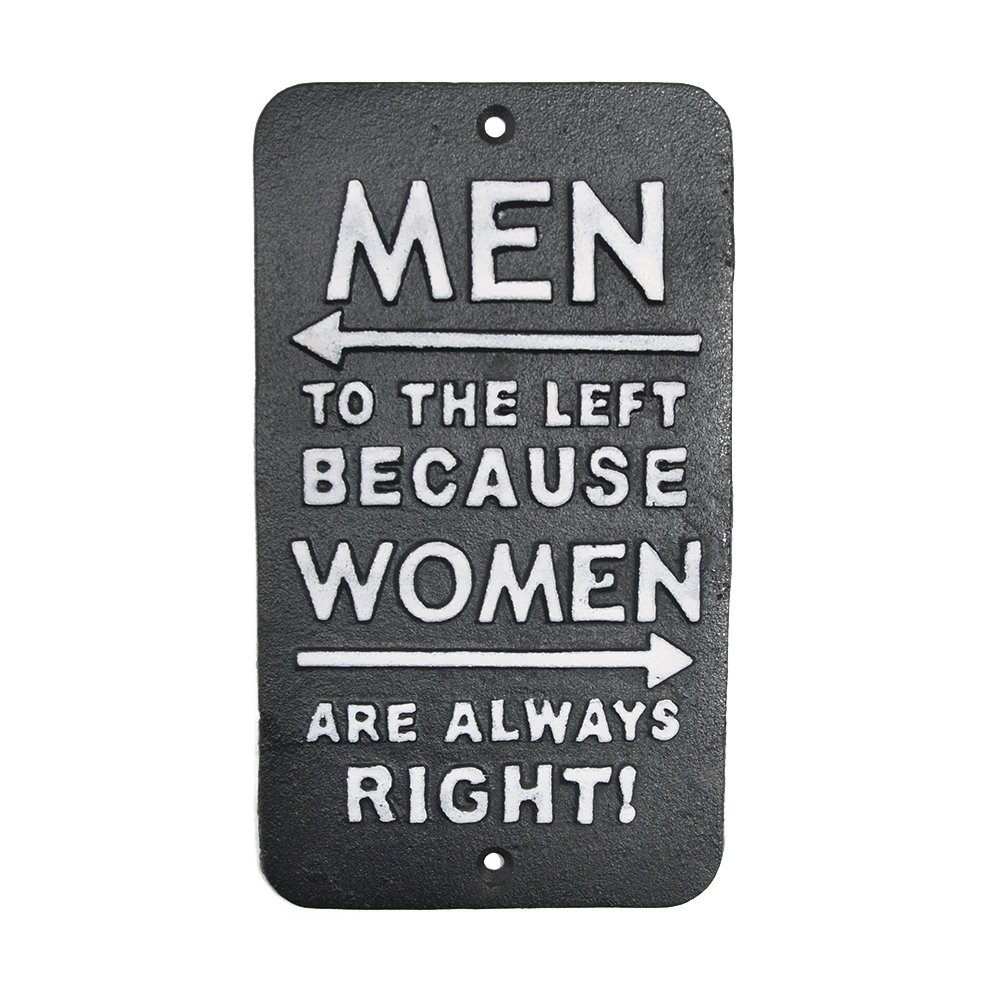 Men To The Left Sign
