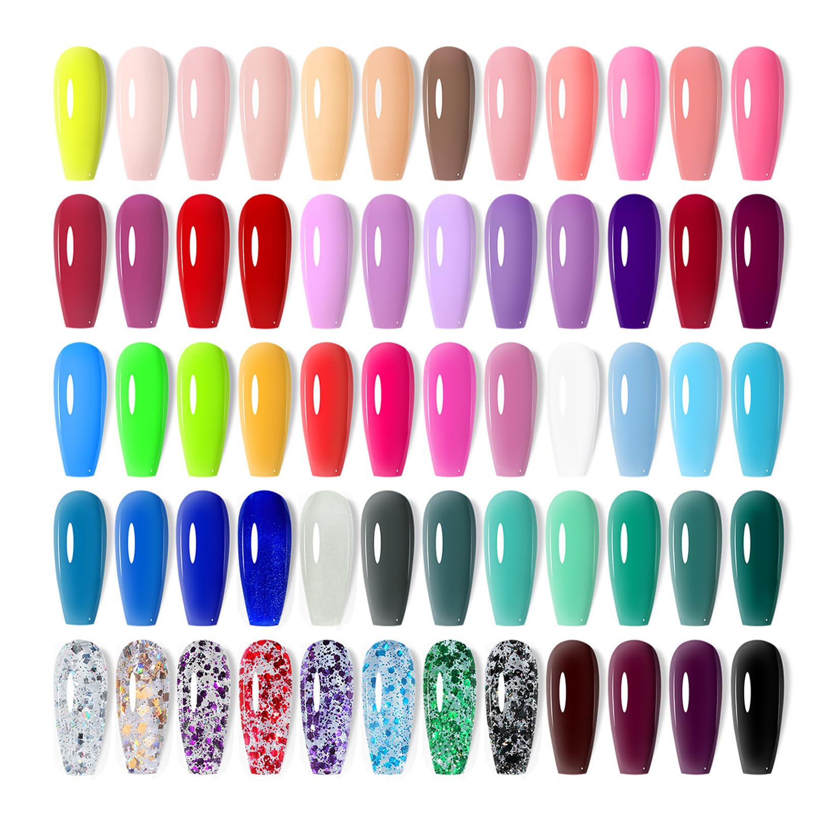 Nagellack Set 60 Farben Schnelltrocknend Langanhaltend Handpflege Werkzeug | Nagellack Set Für Täglich Zuhause Reise Maniküre Spa Pflege Hochzeit Party Feiertag Festival Sommer