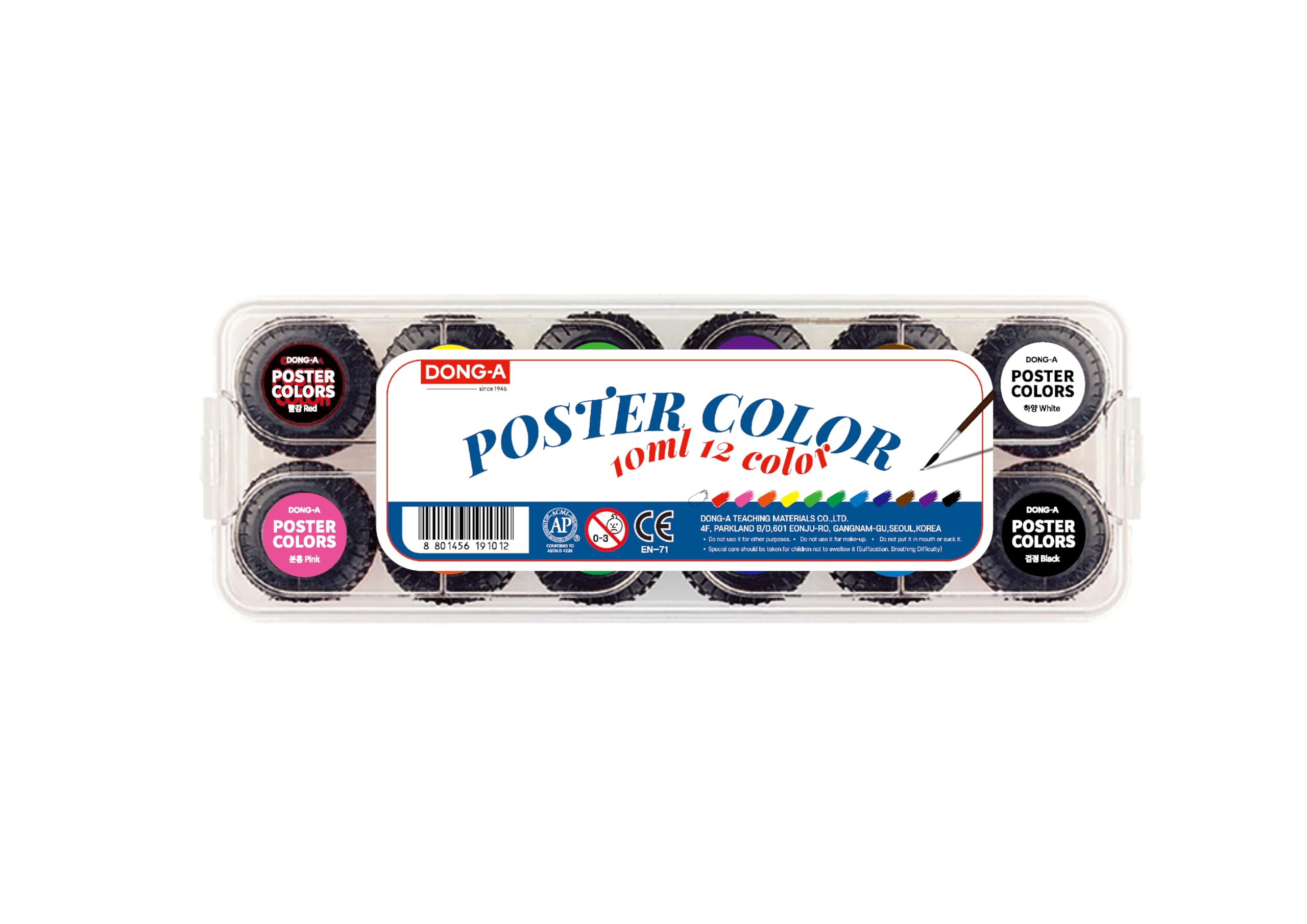 Dong-A Poster Colour Set Of 12 X 10ml
