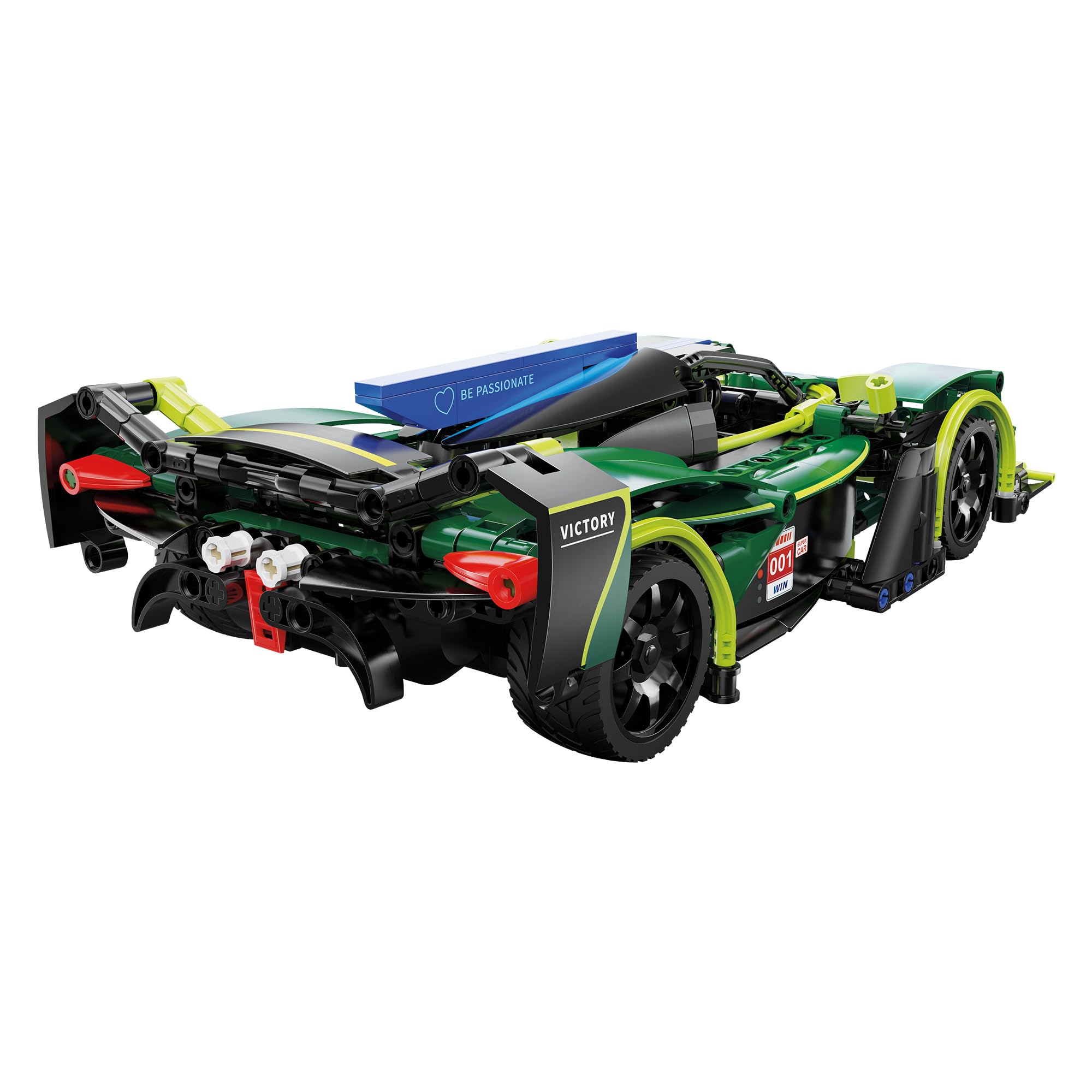 CaDA Emerald Deity - Coche deportivo - 388 piezas - Bloque de construcción de ladrillo autoconstruido, modelo C51308W
