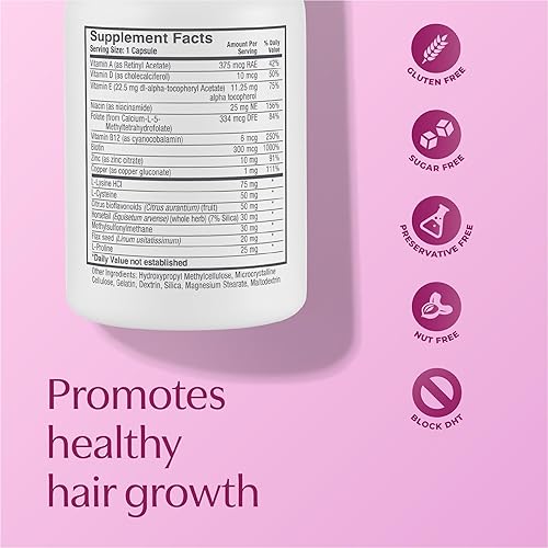 Miniatura 8 de BosleyMD Suplementos saludables para el crecimiento del cabello con bloqueadores DHT para mujeres y hombres para un cabello más grueso, más lleno y