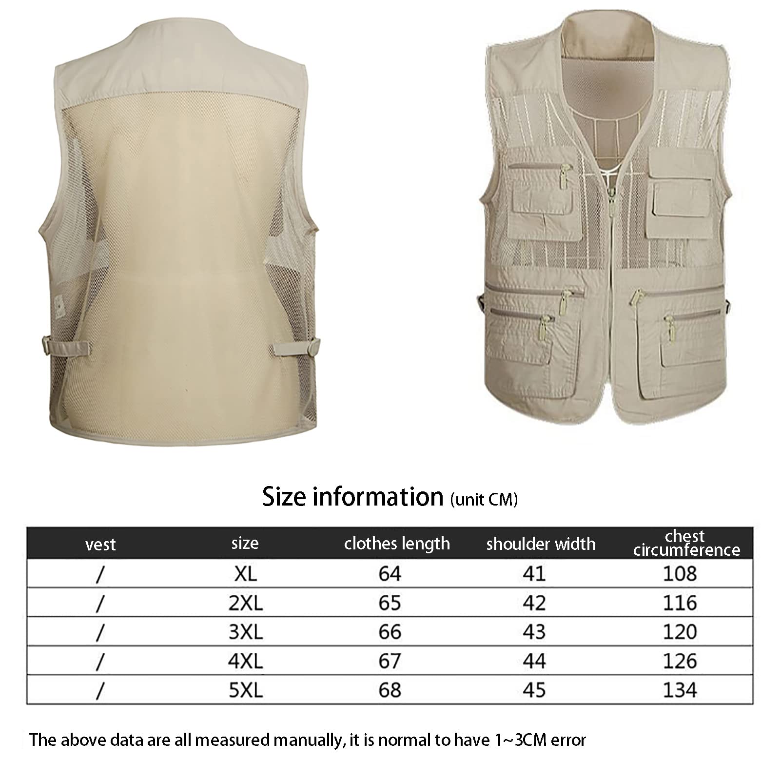 Gilet Pesca Giubbino Fishing Vest with Mesh Back Gilet da Pesca a Mosca Multitasche Gilet Fotografia Panciotto Pesca Campeggio Escursionismo