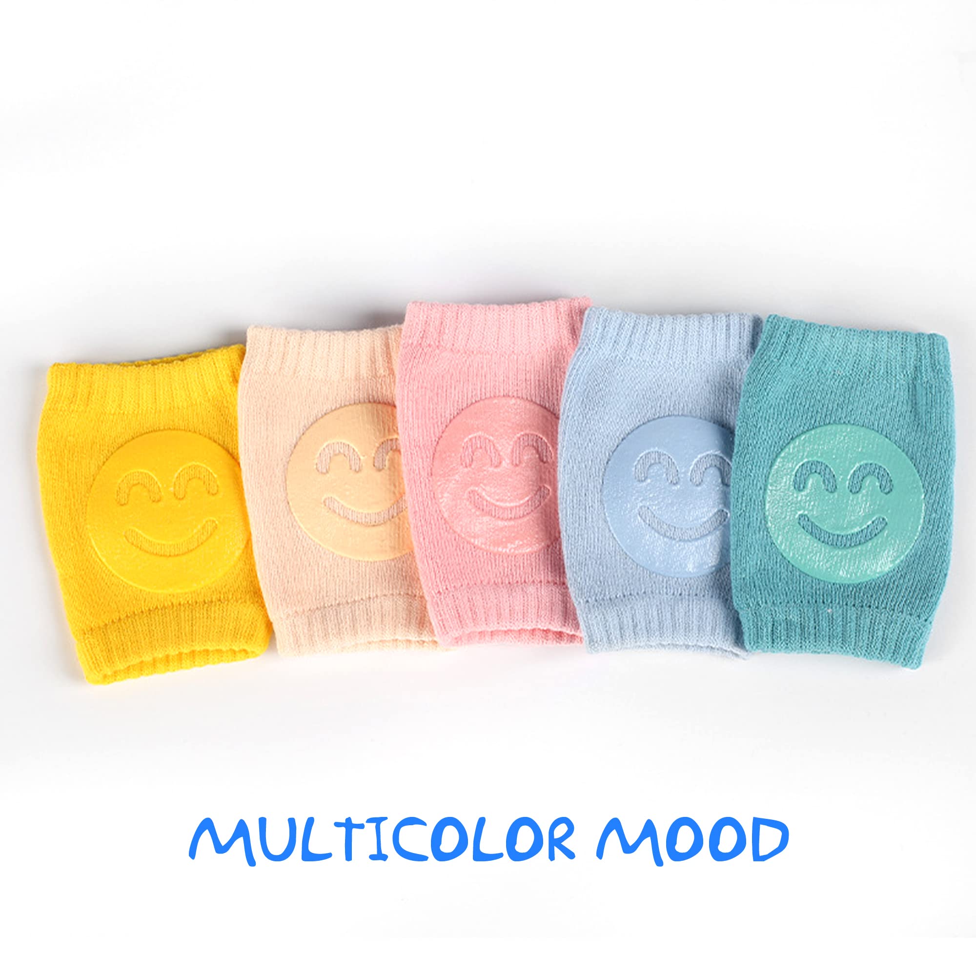 SooGree Rodilleras para bebé (5 pares) para gatear, calcetines antideslizantes antifricción para bebés de 6 a 24 meses