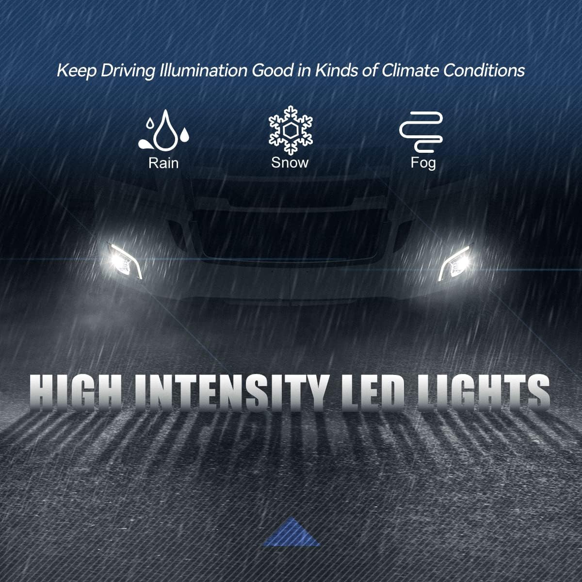 Auto Dynasty Full LED Fog lights Compatible with 2018-2024 Freightliner Cascadia, 3D LED DRL Front Bumper Driving Fog Light Lamps, Driver and Passenger Side, Black Housing