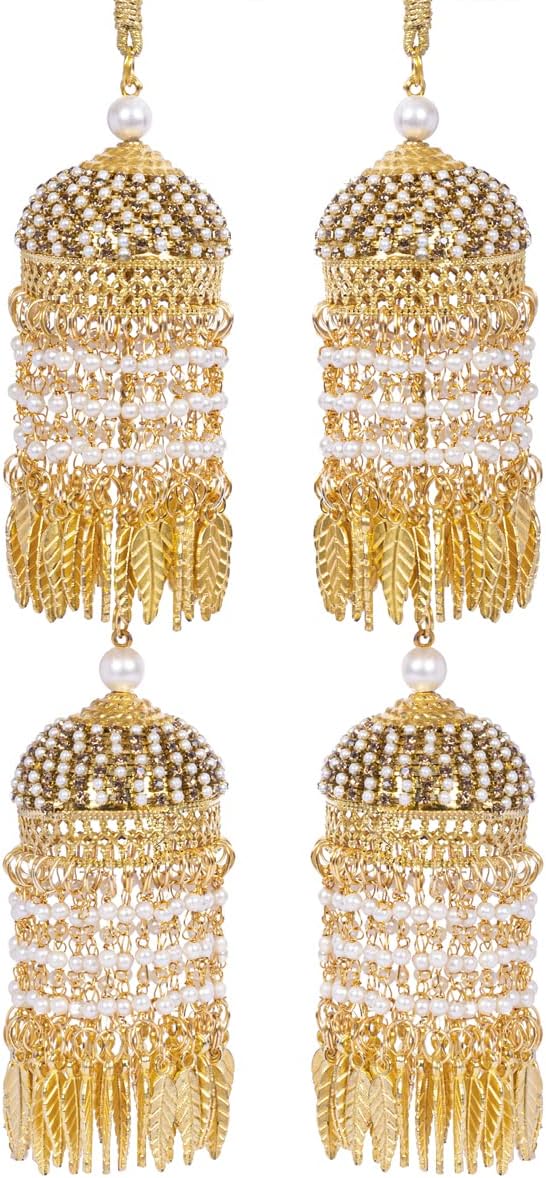 CHOTTEYLAL & SONS Traditional Golden Wedding Kalira/Kalere/Kaleera Bridal Hand Hanging Kalira for Women and Girls