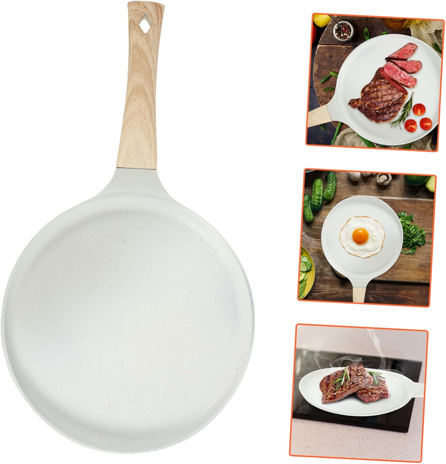 VICASKY Non Stick Stone Coated Skillet Pan for Eggs and Steak Even Heat Distribution Comfortable Grip Compatible with Gas and Induction Cooktops Versatile Breakfast Frying Pan