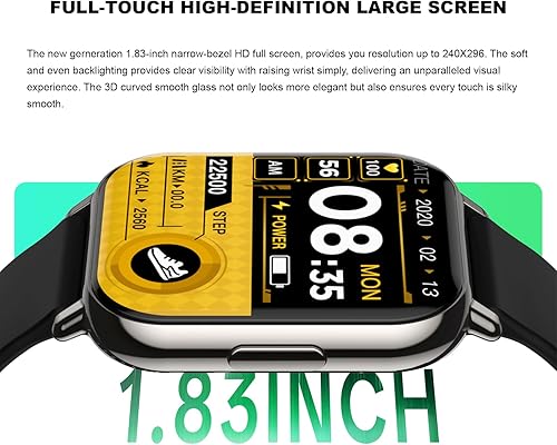 Miniatura 3 de C7Pro - Reloj inteligente para seguimiento de salud y fitness, presión arterial y oxígenofrecuencia cardíacasueñodeportes, recordatorio de llamadas