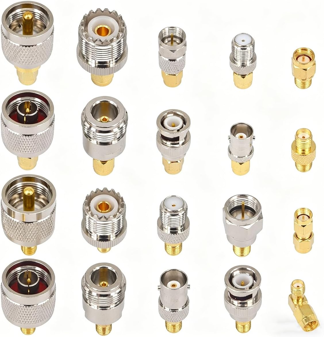 Комплект адаптеров Ticha SMA RF, переходник с разъема SMA на коаксиальный разъем для антенн и радиооборудования, степень защиты IP