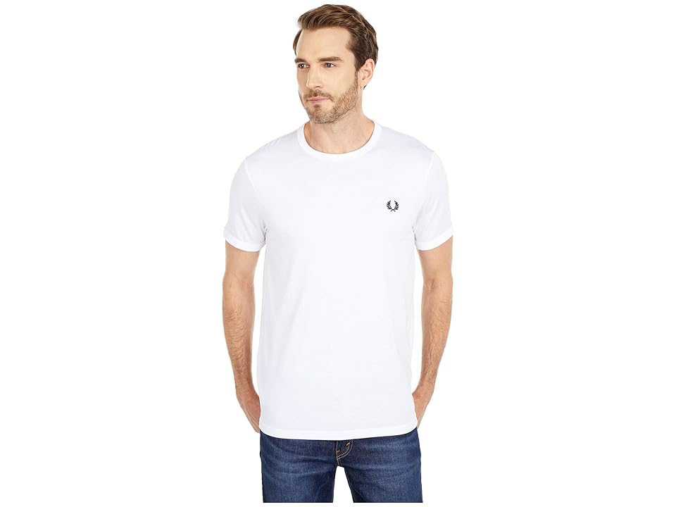EAN 5034605013658 product image for Fred Perry Ringer T-Shirt (White) Men's T Shirt | upcitemdb.com