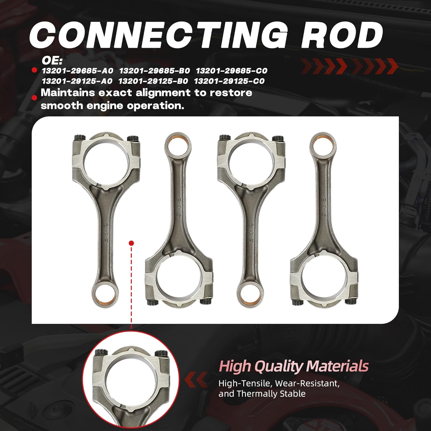 2AZ-FE Engine Rebuild Kit with Crankshaft Connecting Rods Main Rod Bearings Piston Head Gasket Set Fit For Toyota Highlander RAV4 Corolla XRS Matrix S for Scion tC xB 2AZFE 2.4L 2001-2015