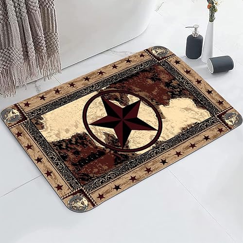 TSlook Alfombra de baño de 17 x 24 pulgadas, antideslizante, absorbente, duradera, de secado rápido, para baño, ducha y bañera, aire acondicionado
