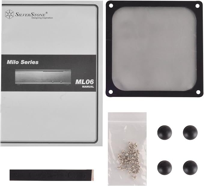 Gabinete para PC Silverstone Tek ML06B-USA para Mini-ITX, cuerpo de acero de 0,8 mm y panel frontal de aluminio, formato Slim para Home Theater PC miniatura 7